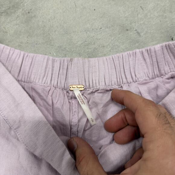 Free People Pants Women's Small Pink Mauve Boho Oversized Wide Leg Bottoms READ - Picture 7 of 10